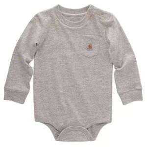 Carhartt Heather Gray Long Sleeve Baby Bodysuit